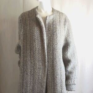 Coat Wool Gray Tapestries Ireland Limited Wool Coat Large